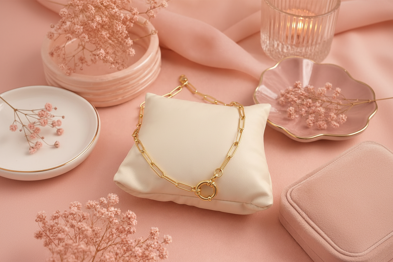 Collier Chaîne - Style Rose Poudré