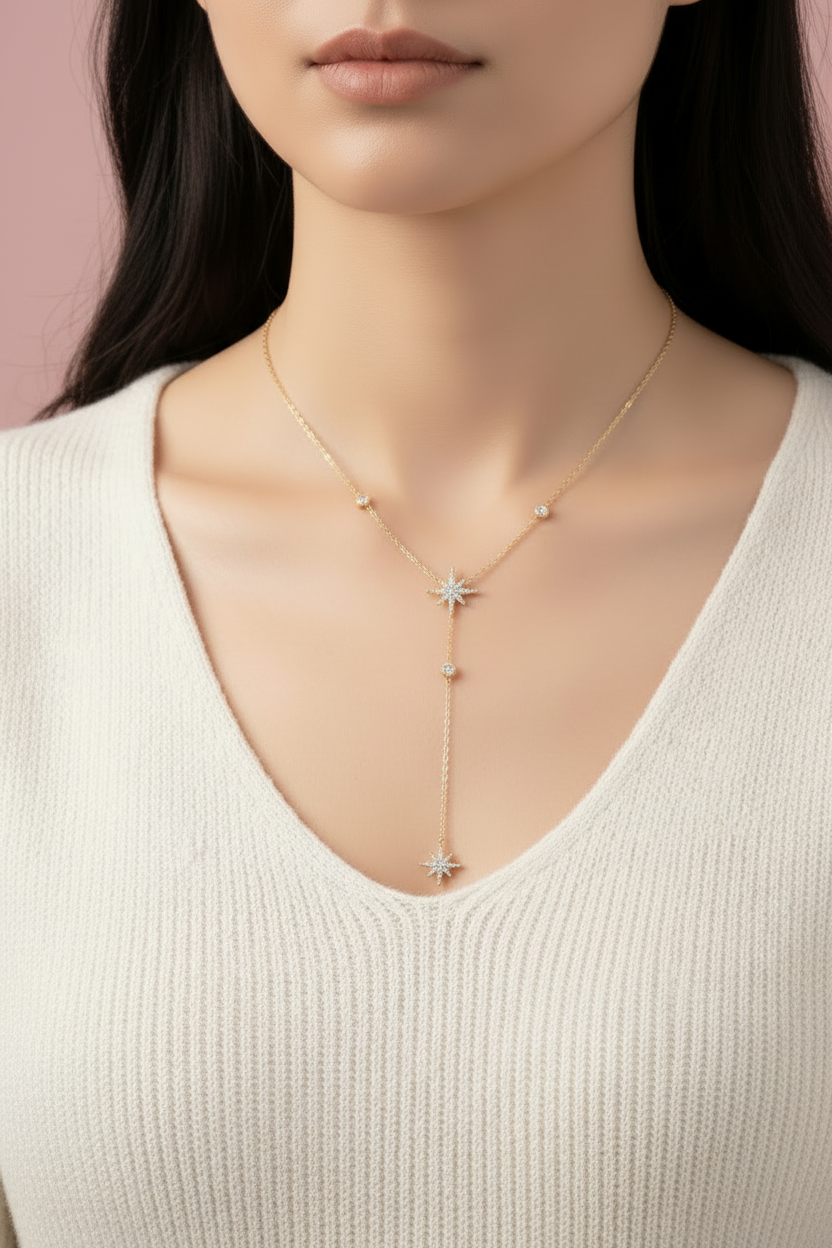 Collier Étoile Polaire - Photo Portée