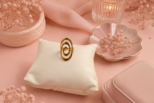 Bague Galaxia - Style Rose Poudré