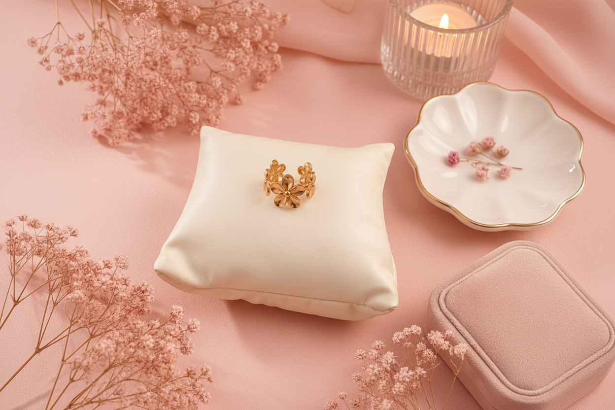 Bague Floréa - Style Rose Poudré
