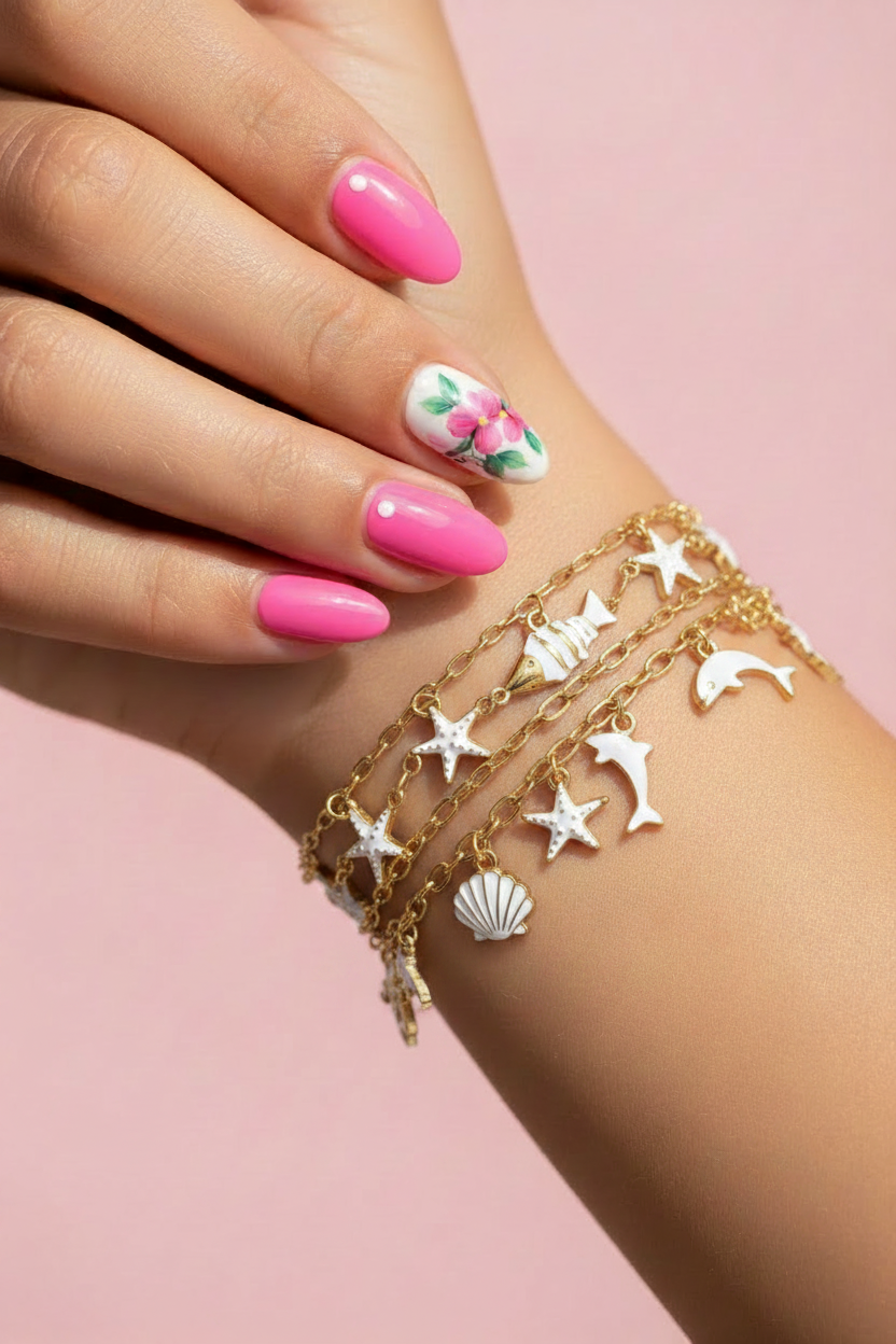 Set Bracelets Marins Blancs - Portés au Poignet